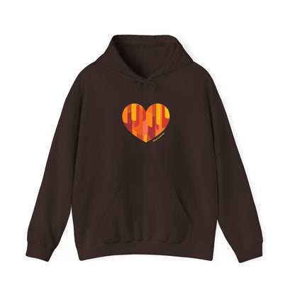Patterned Heart Unisex Hoodie – Cozy & Colourful #HeartsInMotion
