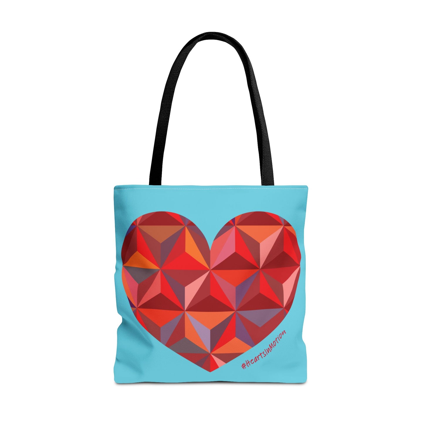 Geometric Colorful Heart Tote Bag – Perfect for Love and Celebrations