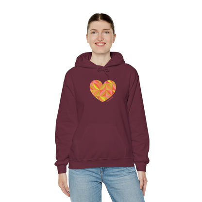 Colourful Heart Graphic Unisex Hooded Sweatshirt - #HeartsInMotion