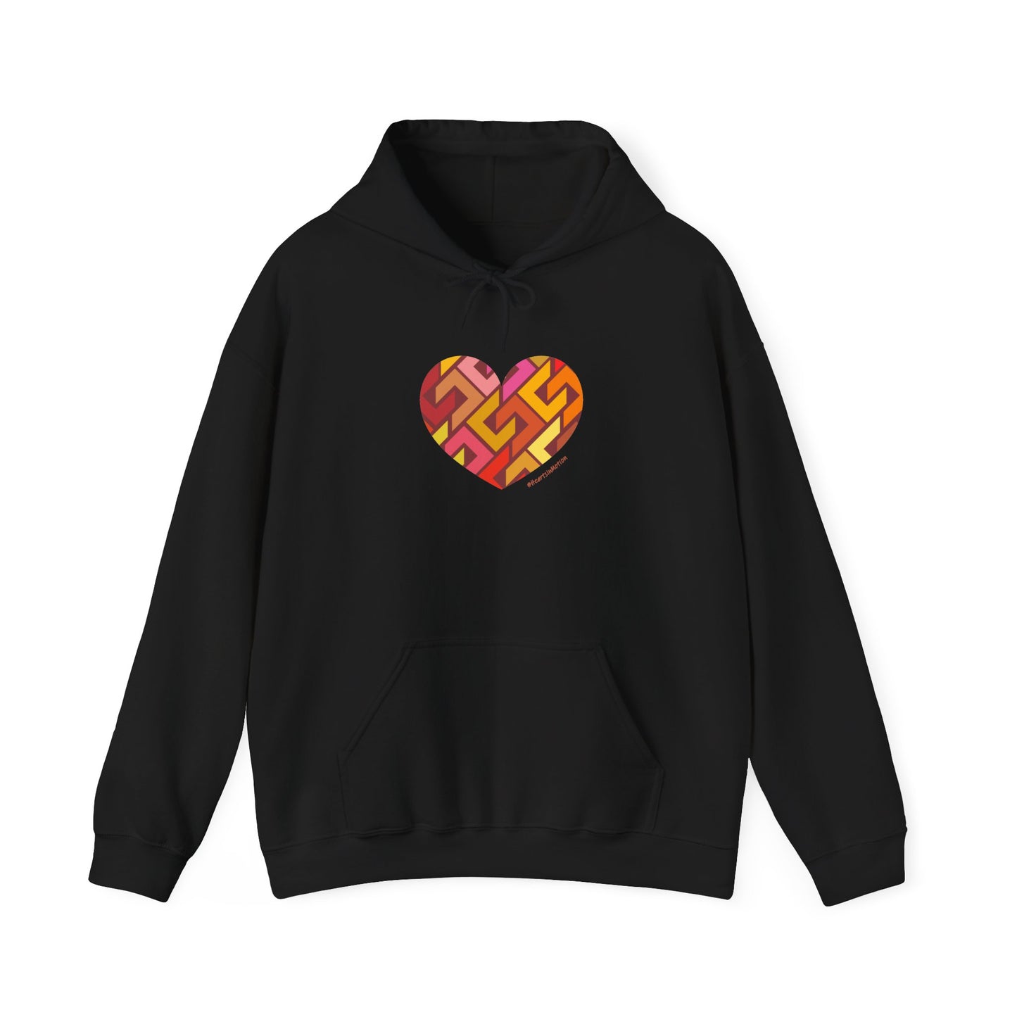Colourful Heart Hoodie, Cozy Sweatshirt - #HeartsInMotion