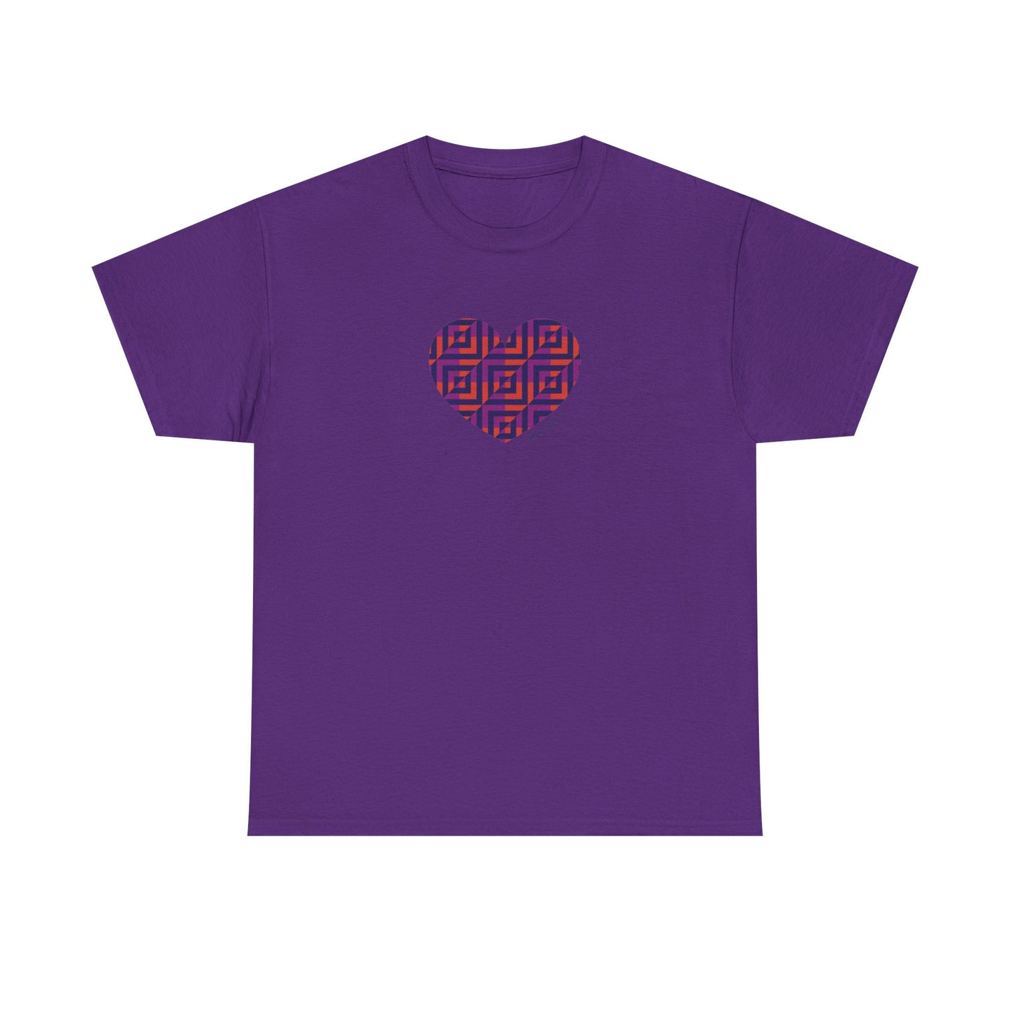 Colorful Heart Unisex Heavy Cotton Tee - #HeartsInMotion