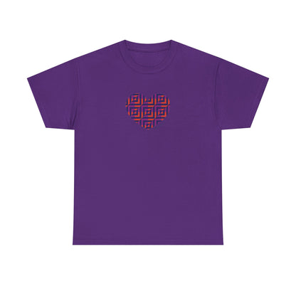 Colorful Heart Unisex Heavy Cotton Tee - #HeartsInMotion