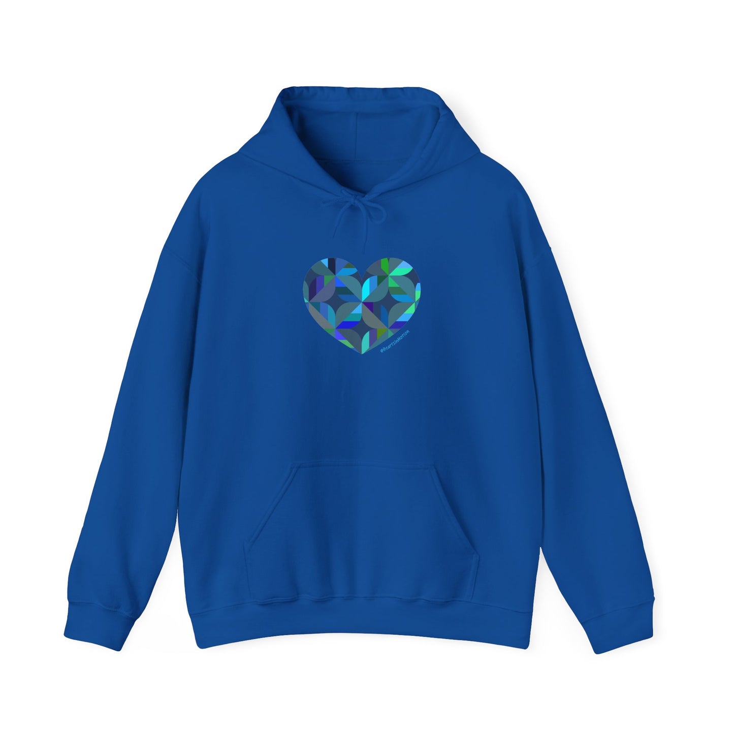 Colourful Heart Design Unisex Hoodie, Cozy Sweatshirt, #HeartsInMotion