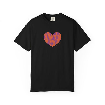 Heart Pattern Unisex Garment-Dyed T-shirt - #HeartsInMotion