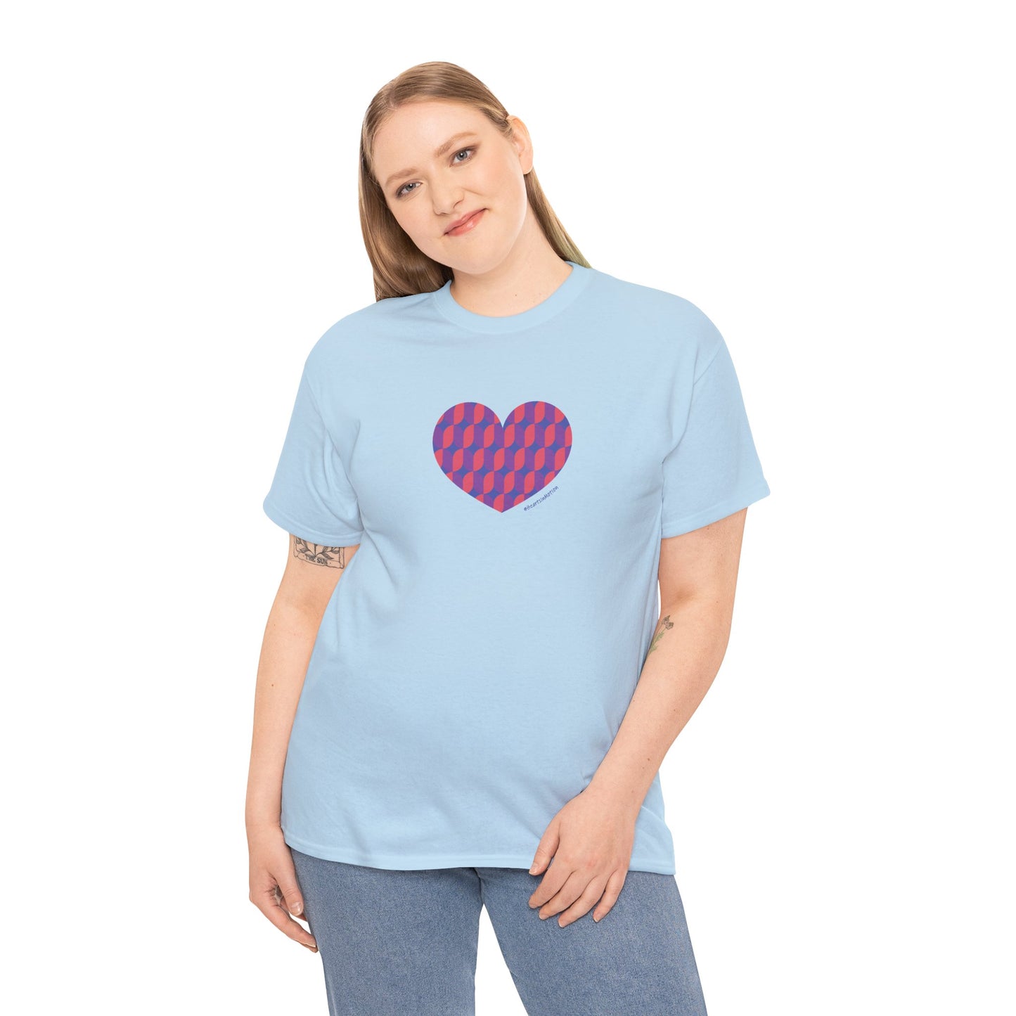 Colourful Heart Unisex Heavy Cotton Tee - #HeartsInMotion