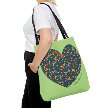 Colourful Heart Dot Tote Bag - Eco-Friendly - #HeartsInMotion