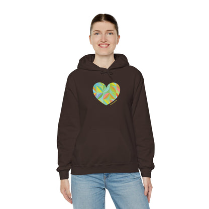 Colourful Heart Leaf Design Unisex Hoodie - Cozy and Stylish - #HeartsInMotion