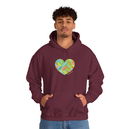 Colourful Heart Leaf Design Unisex Hoodie - Cozy and Stylish - #HeartsInMotion