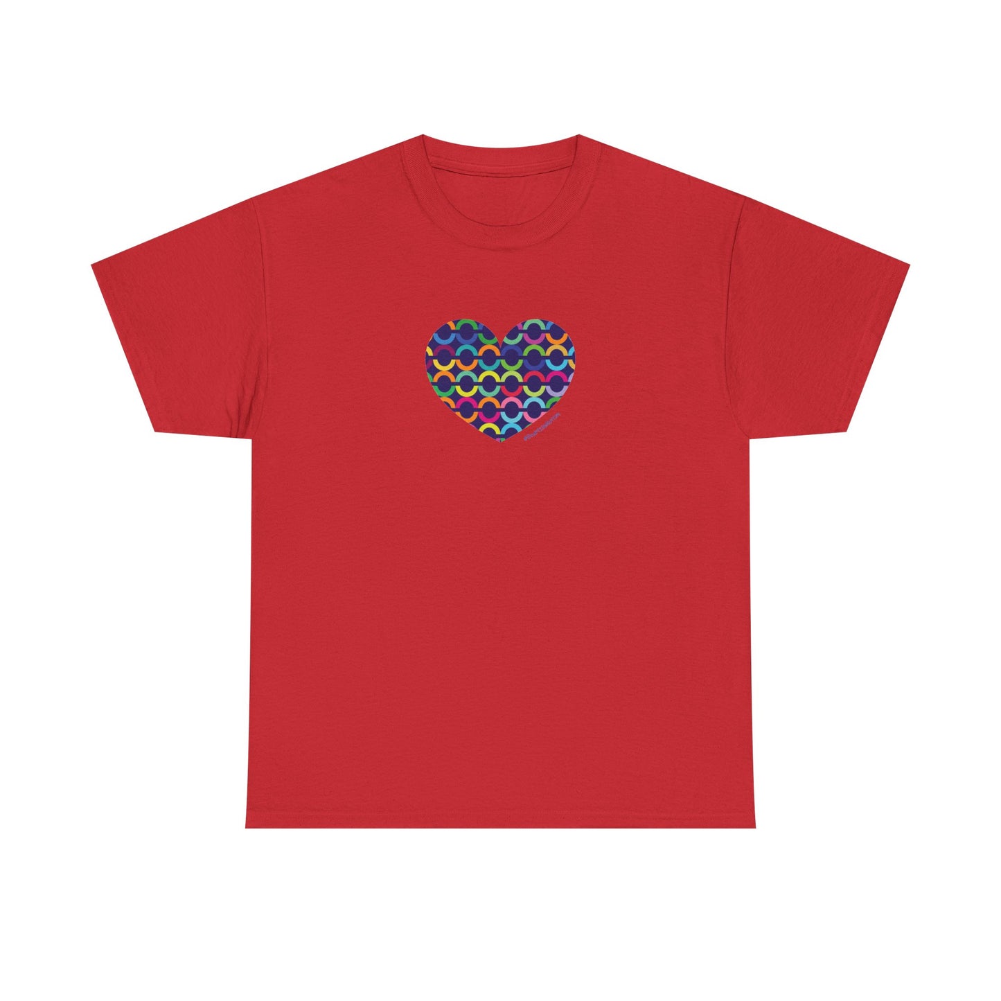 8" Rainbow Scales Heart Tee - #HeartsInMotion