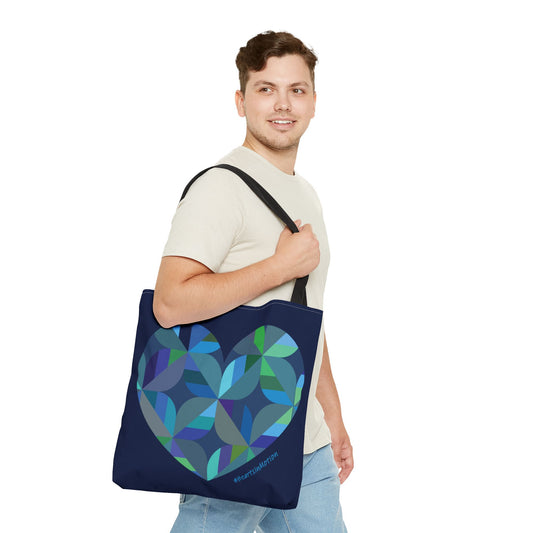 Heart Pattern Tote Bag, Eco-Friendly Carryall, #HeartsInMotion