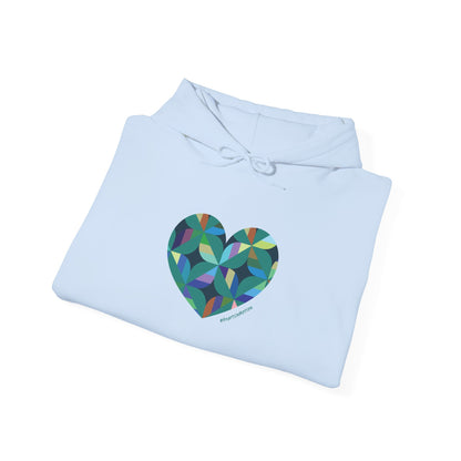 Colourful Heart Design Unisex Hoodie | Cozy Sweatshirt, #HeartsInMotion