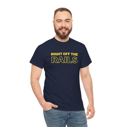 Right Off The Rails Unisex Heavy Cotton Tee | Casual Graphic Shirt