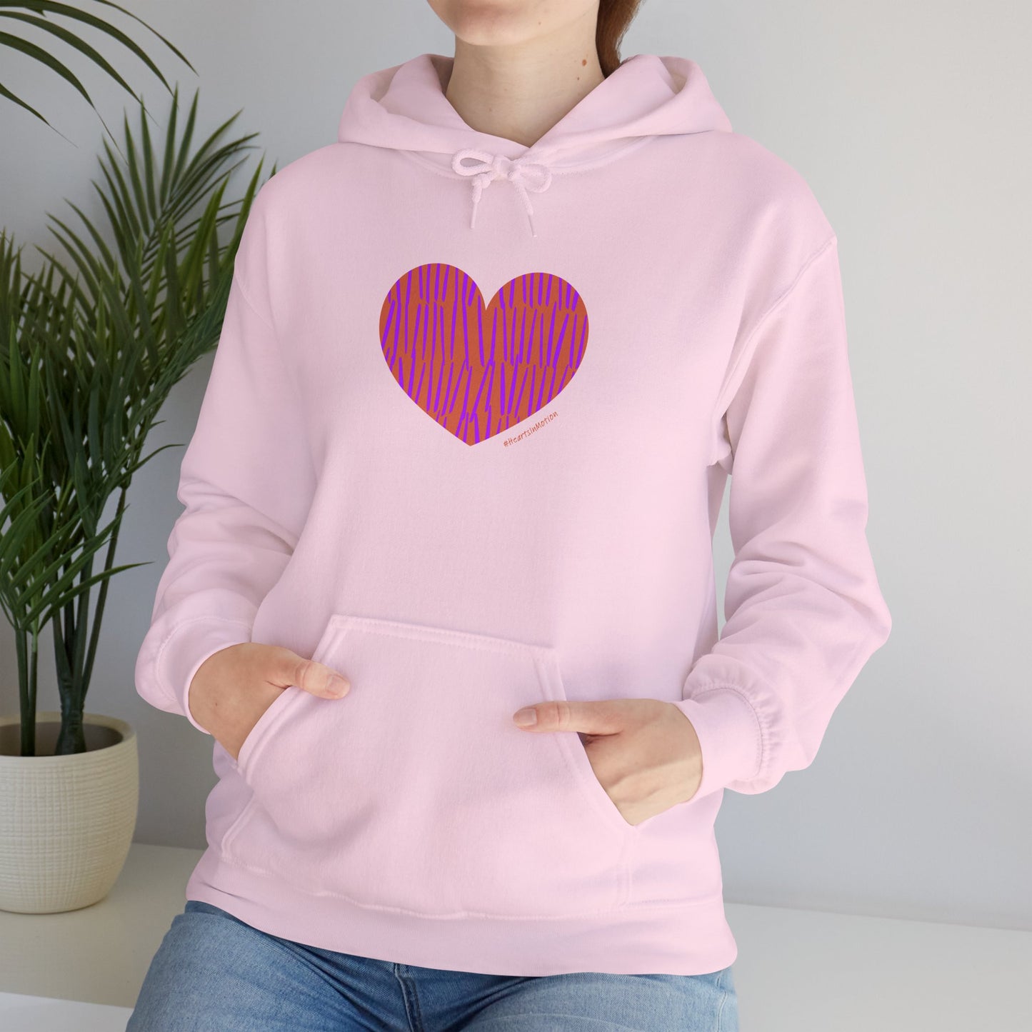 Heart Pattern Unisex Hooded Sweatshirt – #HeartsInMotion