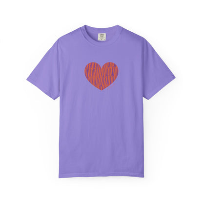 Heart Pattern Unisex Garment-Dyed T-shirt - #HeartsInMotion