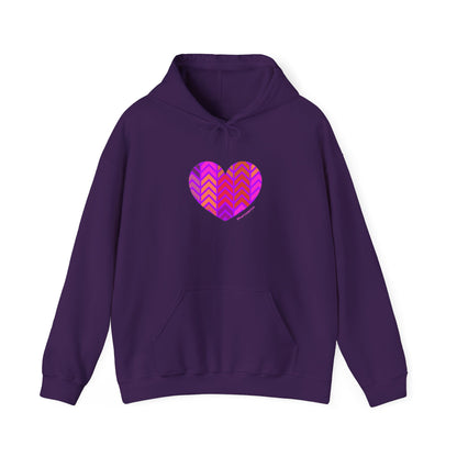 Heart Chevron Unisex Heavy Blend™ Hooded Sweatshirt - #HeartsInMotion
