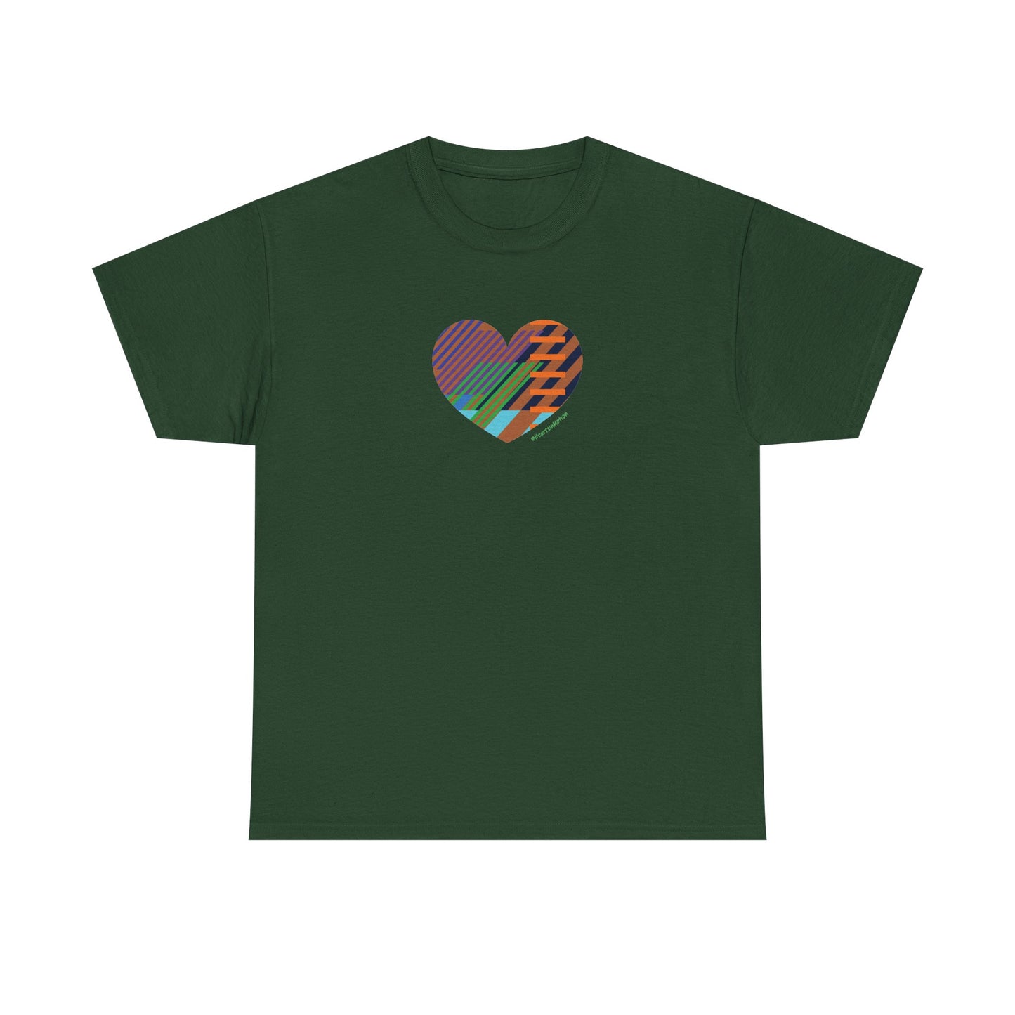 Colourful Heart Unisex Heavy Cotton Tee - Vibrant Graphic T-Shirt