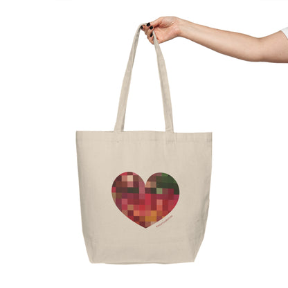 Heart Pattern Canvas Shopping Tote - Eco-Friendly Bag - #HeartsInMotion