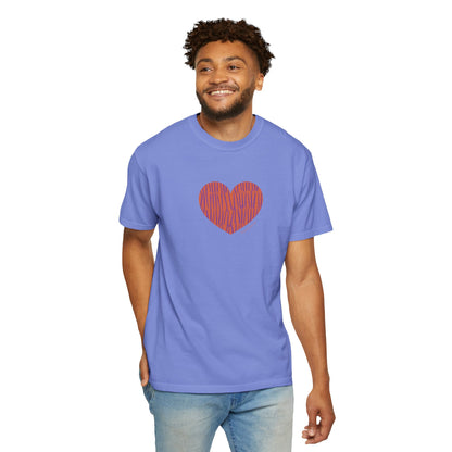 Heart Pattern Unisex Garment-Dyed T-shirt - #HeartsInMotion