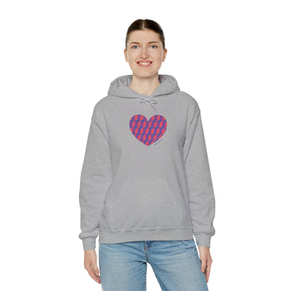 Colourful Heart Design Unisex Hooded Sweatshirt - #HeartsInMotion