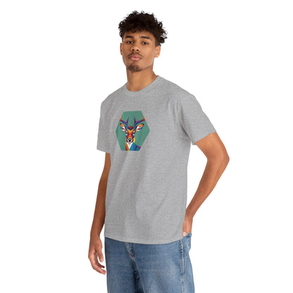 Colorful Deer Graphic Unisex Heavy Cotton Tee
