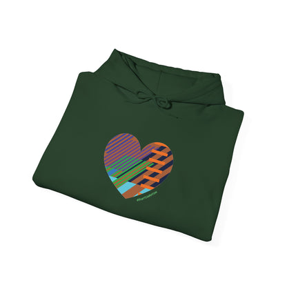 Colourful Heart Graphic Unisex Hoodie – #HeartsInMotion