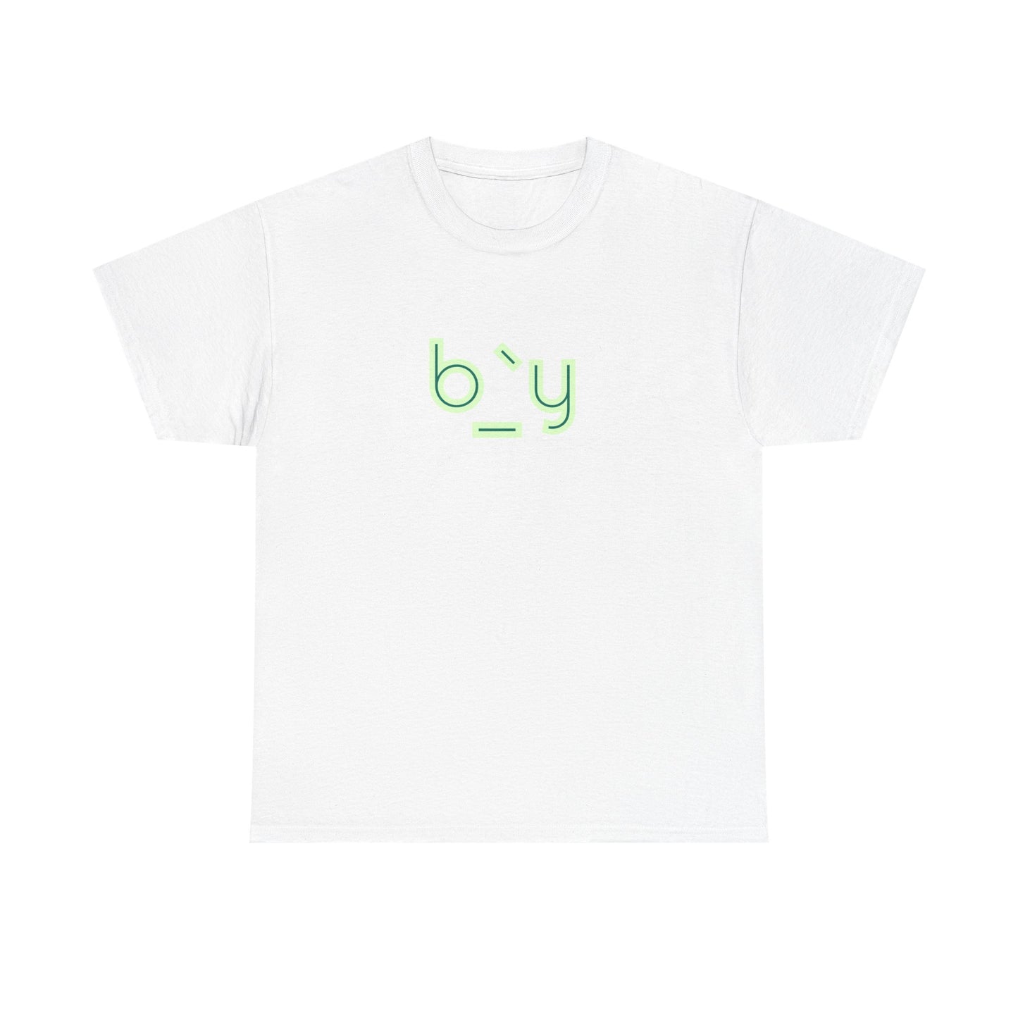 Unisex Heavy Cotton Tee with Minimalist Green Design - Streetwear Fashion