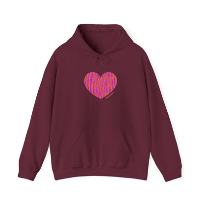 Heart Pattern Unisex Hooded Sweatshirt – #HeartsInMotion