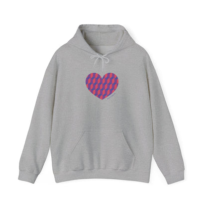 Colourful Heart Design Unisex Hooded Sweatshirt - #HeartsInMotion