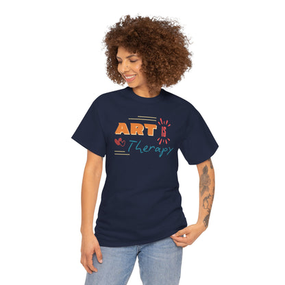 Unisex Heavy Cotton Tee - 'ART is Therapy'