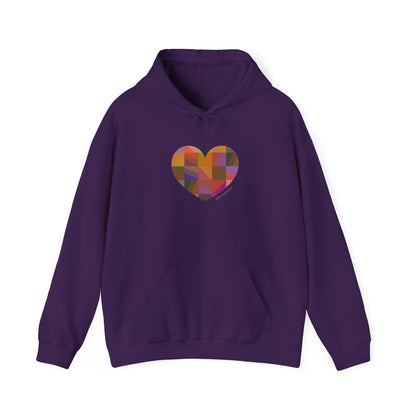 Colourful Heart Unisex Hooded Sweatshirt - Cozy Love Gift