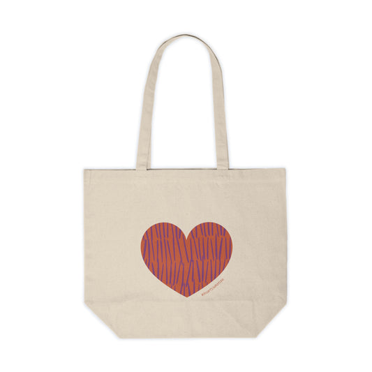 Heart Pattern Canvas Shopping Tote - Eco-Friendly - #HeartsInMotion