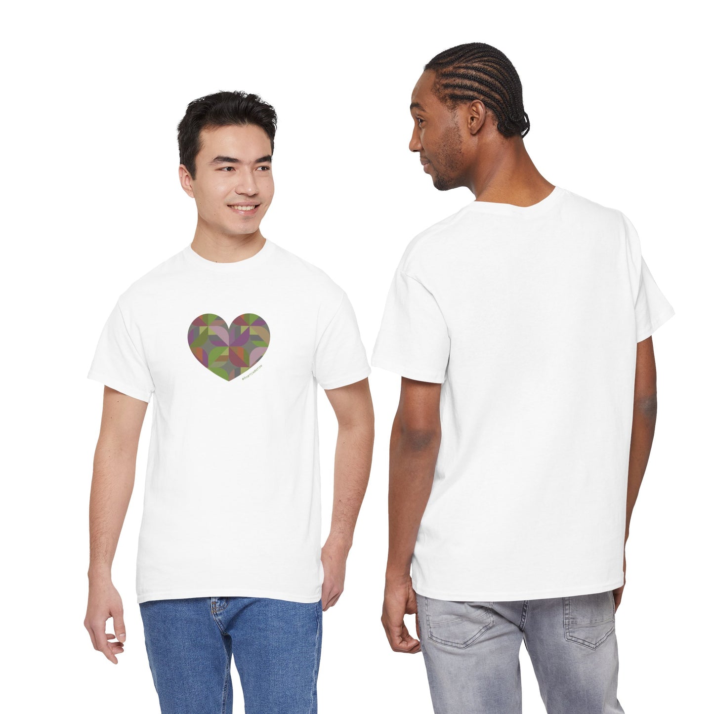 Earthy Heart Unisex Heavy Cotton Tee, Casual Wear, #HeartsInMotion