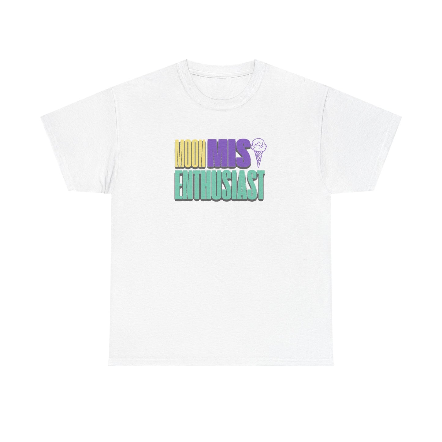 Moon Mist Enthusiast Unisex Heavy Cotton Tee, Graphic Shirt, Ice Cream Lovers