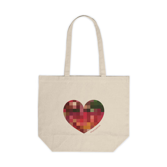 Heart Pattern Canvas Shopping Tote - Eco-Friendly Bag - #HeartsInMotion