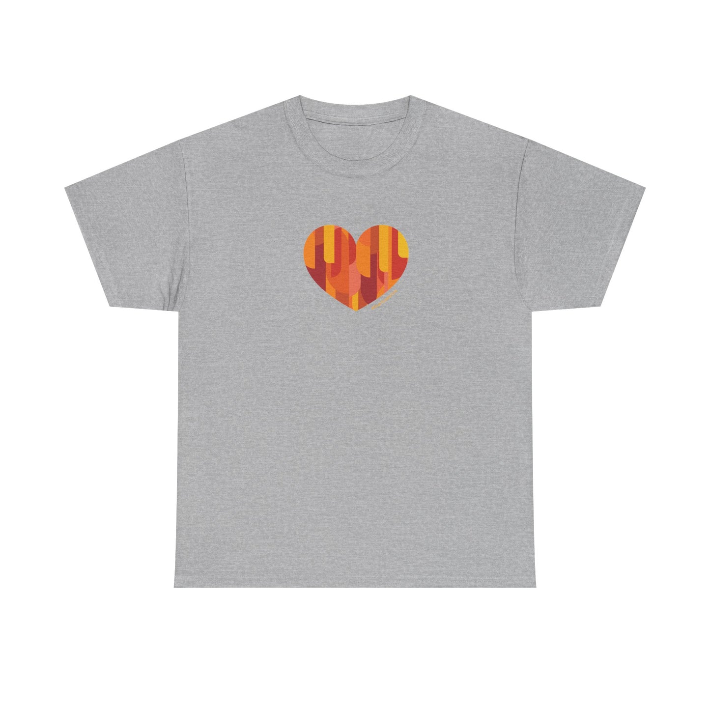 Colourful Heart Unisex Heavy Cotton Tee – #HeartsInMotion