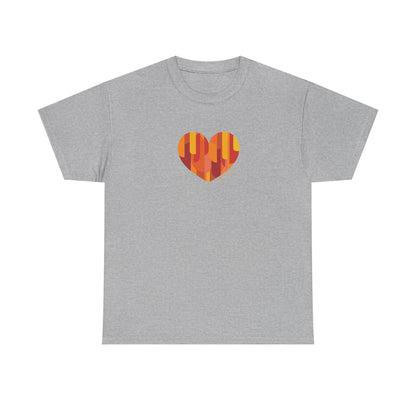 Colourful Heart Unisex Heavy Cotton Tee – #HeartsInMotion