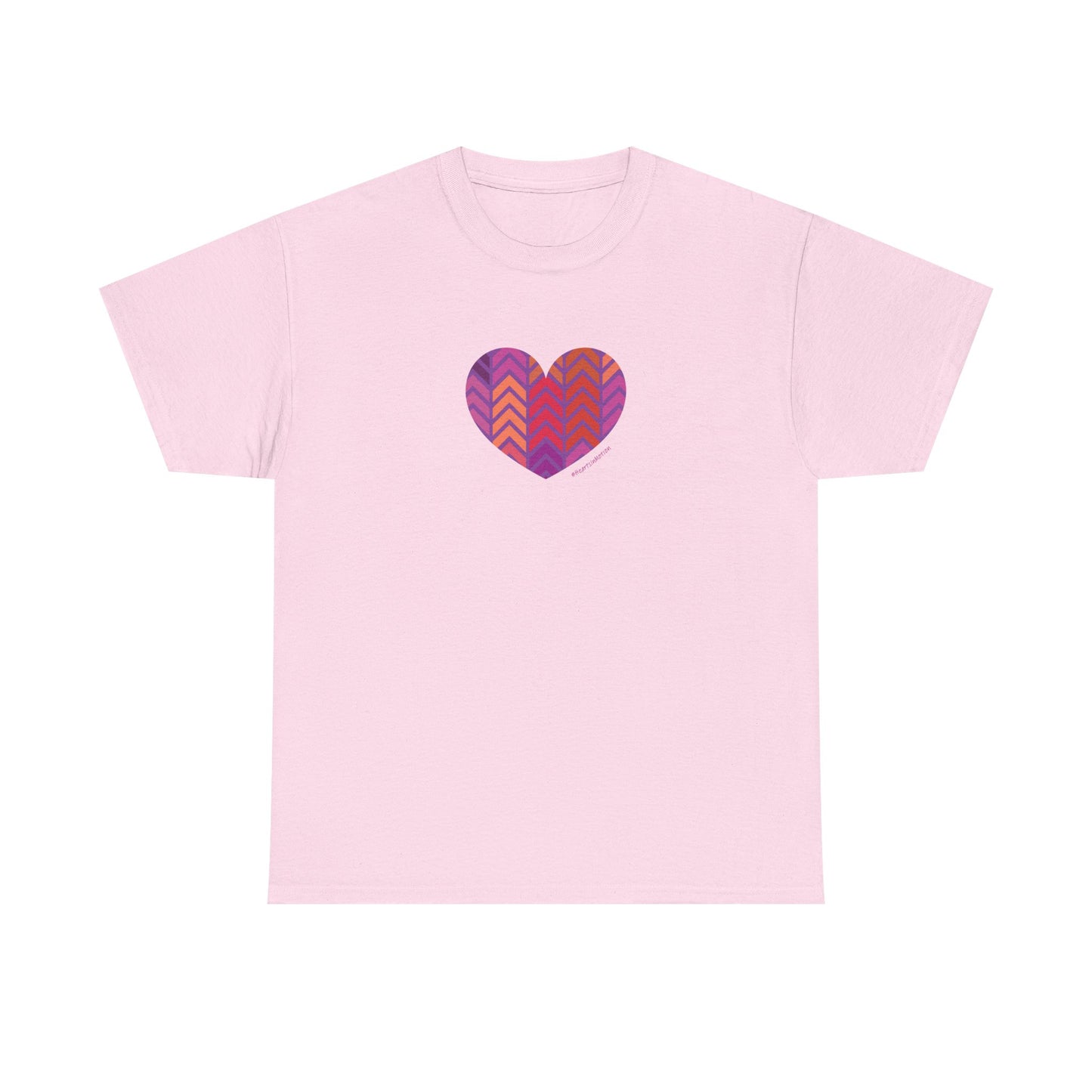 Colourful Heart Unisex Heavy Cotton Tee - Vibrant Casual Wear for Everyday Love