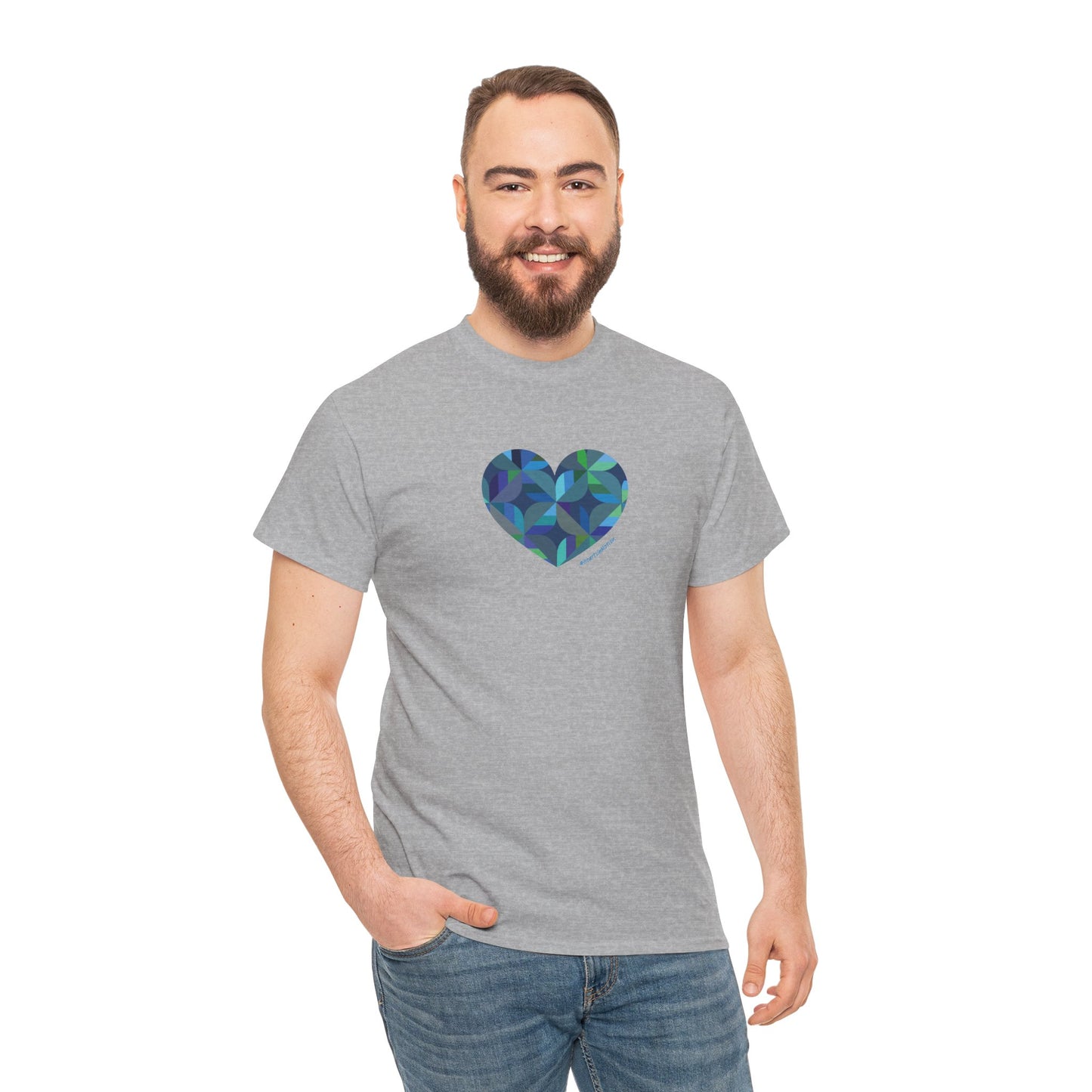 Colourful Heart Unisex Cotton Tee, Casual Wear, #HeartsInMotion