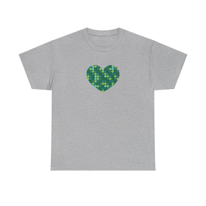 Green Dot Heart T-shirt - #HeartsInMotion - Love Over Hate