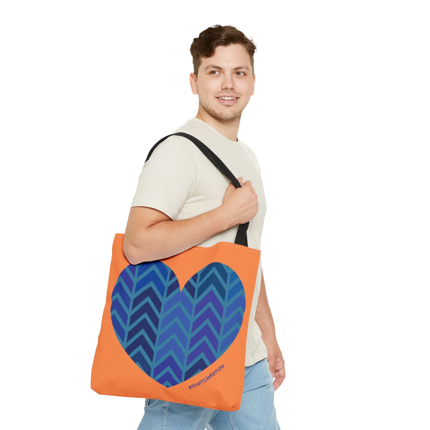 Vibrant Heart Pattern Tote Bag - Perfect for Everyday Use - #HeartsInMotion