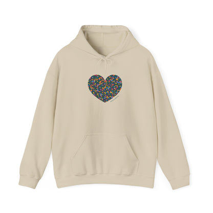 Colourful Heart Dot Design Unisex Hoodie - #HeartsInMotion