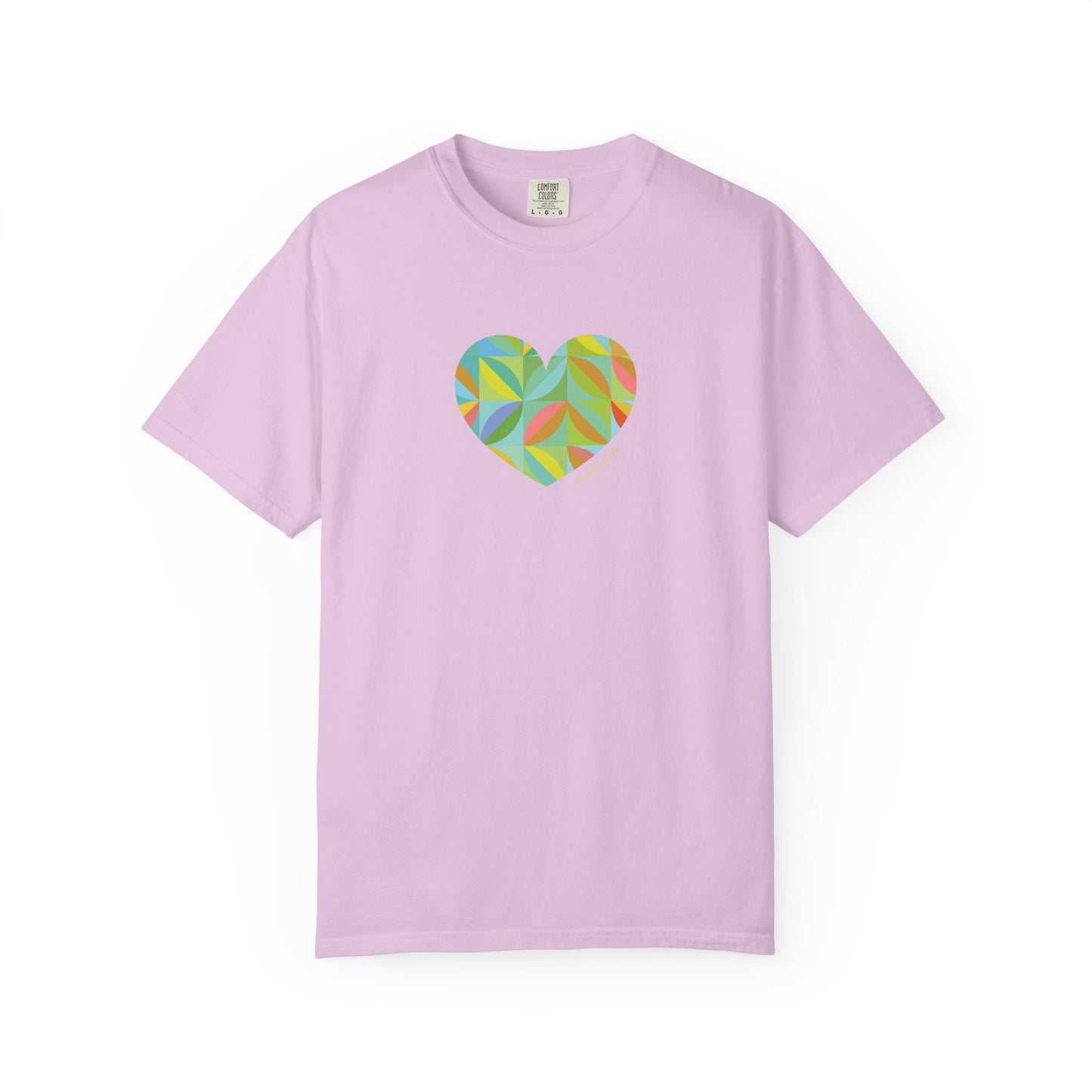 Colourful Heart Design Unisex Garment-Dyed T-Shirt - #HeartsInMotion