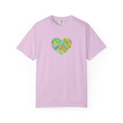Colourful Heart Design Unisex Garment-Dyed T-Shirt - #HeartsInMotion