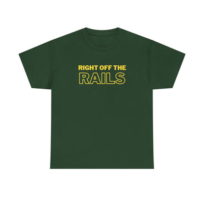 Right Off The Rails Unisex Heavy Cotton Tee | Casual Graphic Shirt