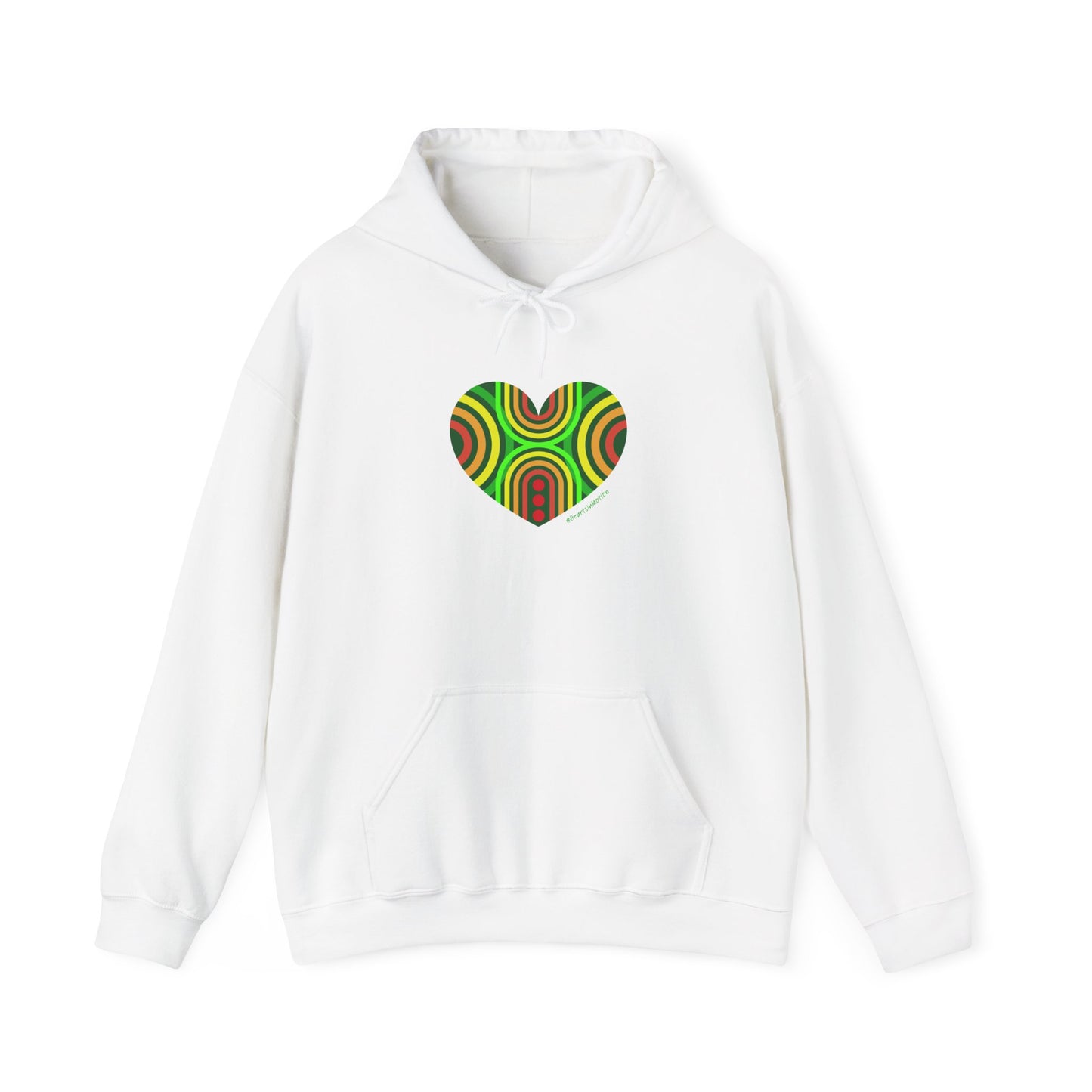 Colourful Heart Sweatshirt - Cozy Unisex Hoodie - #HeartsInMotion