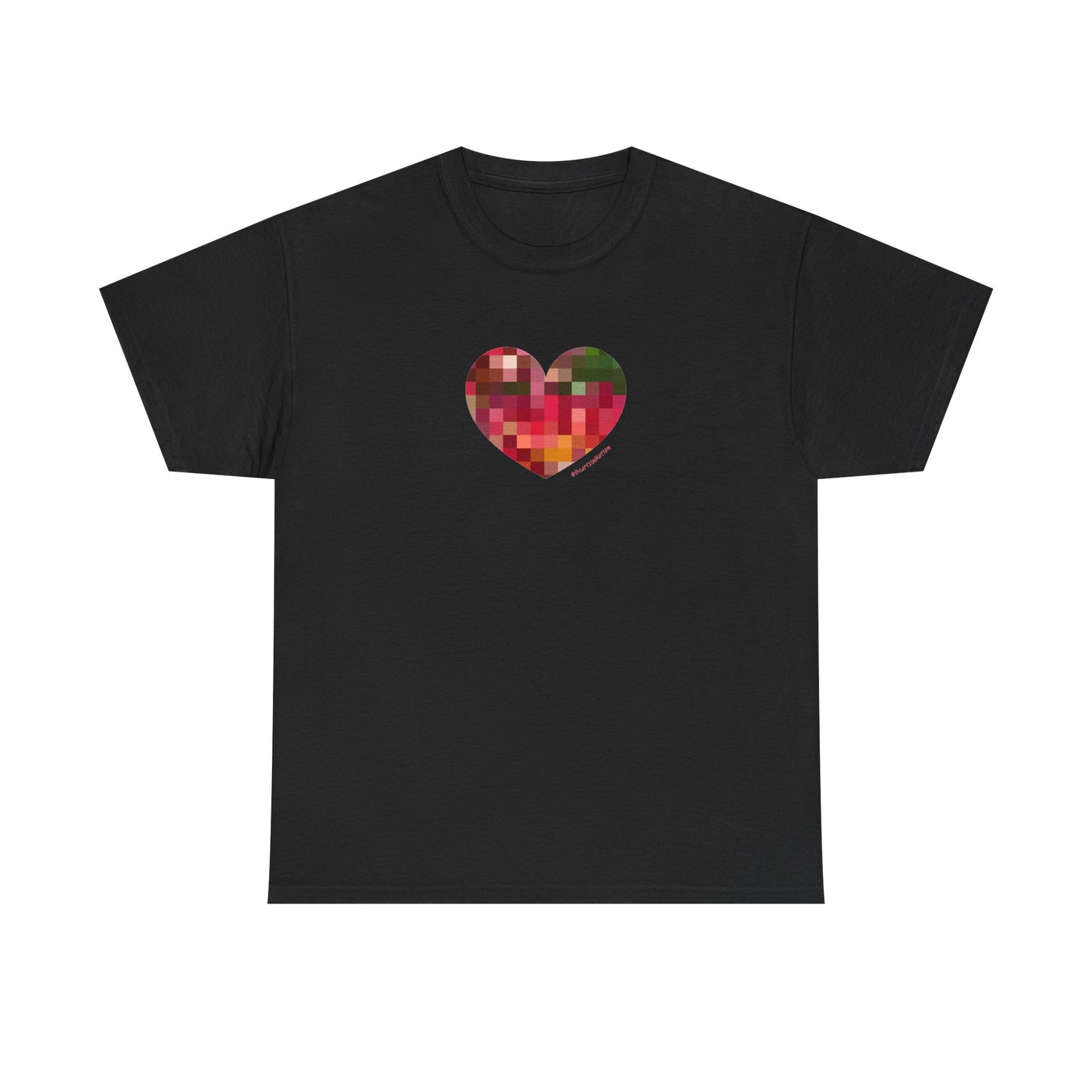 Pixel Heart Unisex Heavy Cotton Tee | #HeartsInMotion