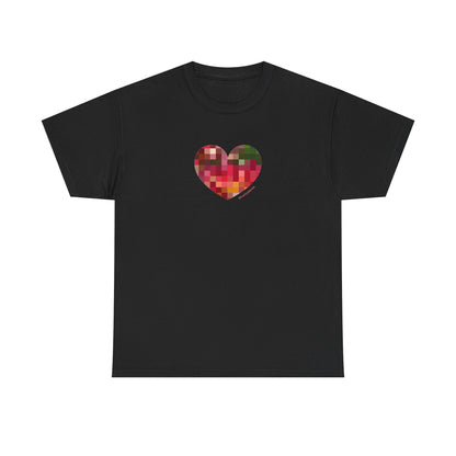 Pixel Heart Unisex Heavy Cotton Tee | #HeartsInMotion