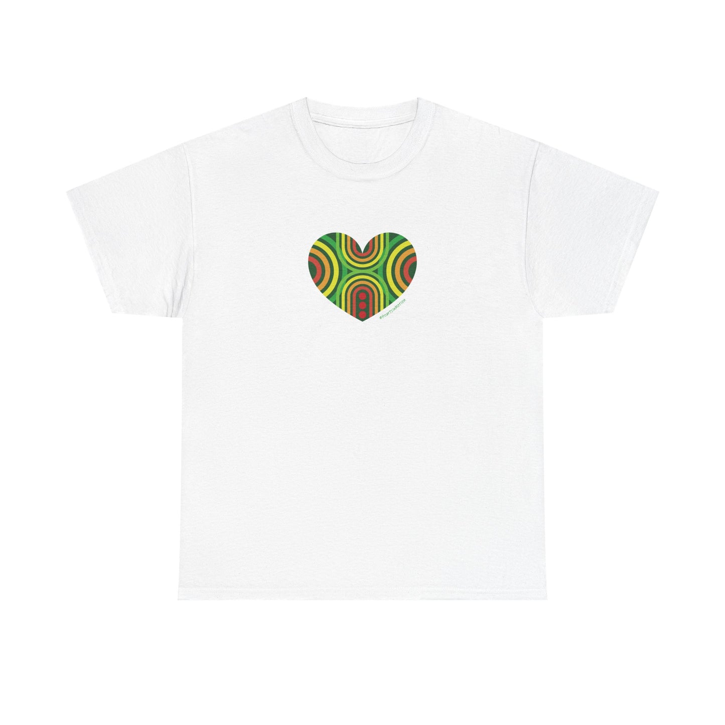 Colourful Heart Vibe Unisex Heavy Cotton Tee - #HeartsInMotion