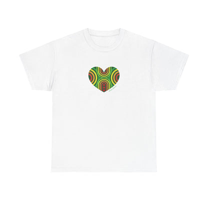 Colourful Heart Vibe Unisex Heavy Cotton Tee - #HeartsInMotion