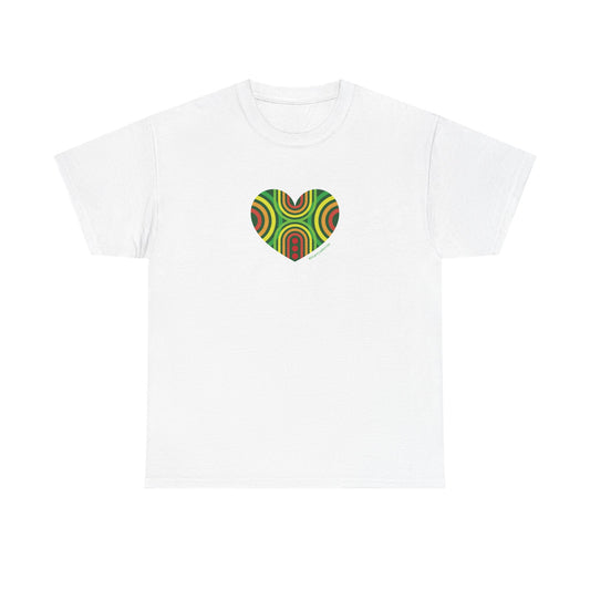 Colourful Heart Vibe Unisex Heavy Cotton Tee - #HeartsInMotion